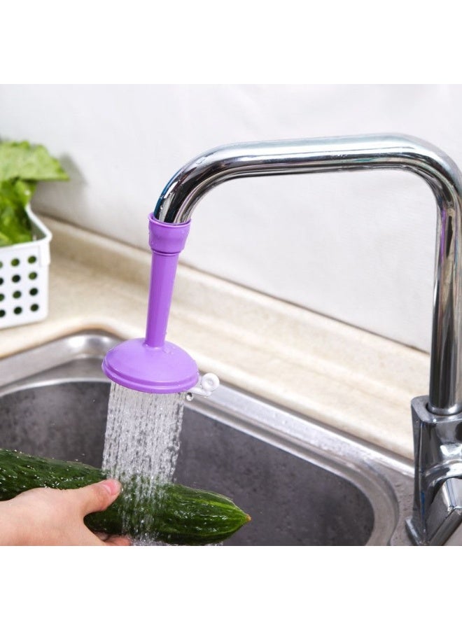360 Degree Rotating Flexible Silicone Kitchen and Bathroom Faucet Extender, Adjustable Tap Nozzle for Sink, Kitchen, and Bathroom, Water-saving Regulator Valve, ABS + TPE Durable Material, 2 Types Water Flow, Easy Cleaning Faucet Sprayer for Washing Dishes, Vegetables, Fruits, and Hands, 360° Rotatable Pipe with 90° Forward Adjustable Flow, Available in Blue, Pink, Purple, Perfect for Home, Kitchen, and Bathroom - Image 2